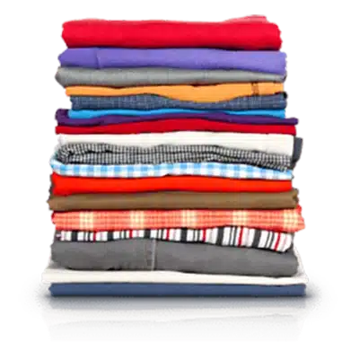 Stack of folded laundry